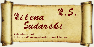 Milena Sudarski vizit kartica